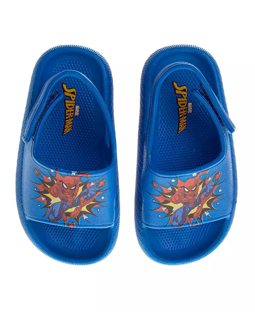 Spider-Man Toddler Boys Marvel Hook and Loop Backstrap Slides 1