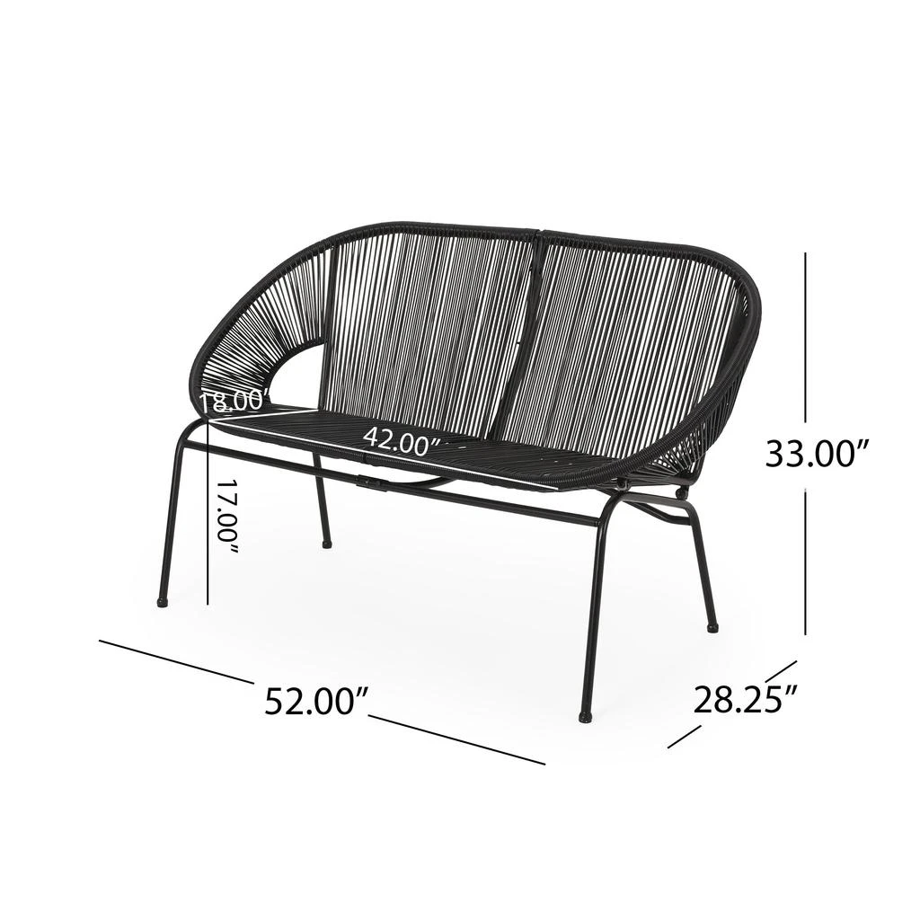 Streamdale Furniture Streamdale Modern Hammock Weave Basket Loveseat for Patio Relaxation 4