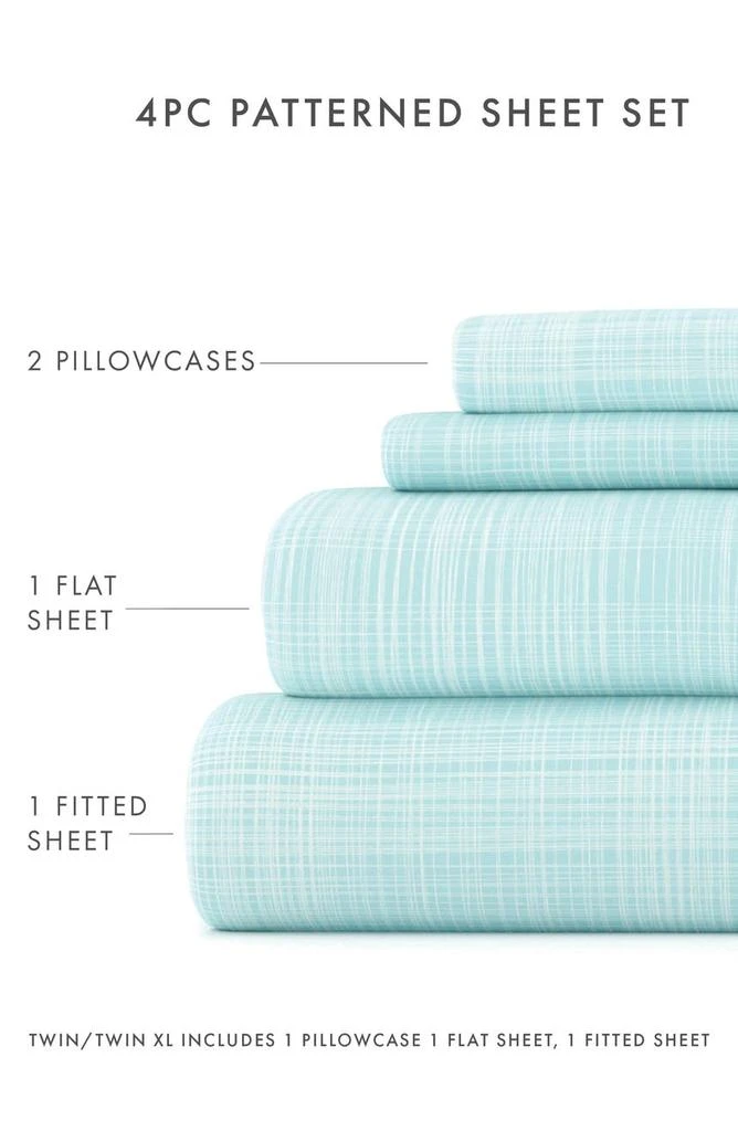 HOMESPUN HOME SPUN Premium Ultra Soft Thatch 4-Piece Bed Sheet Set 4