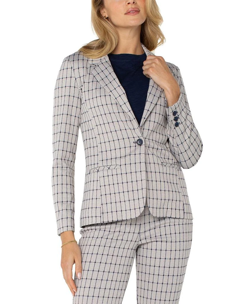 Liverpool Los Angeles Fitted Grid Jacquard Blazer 4