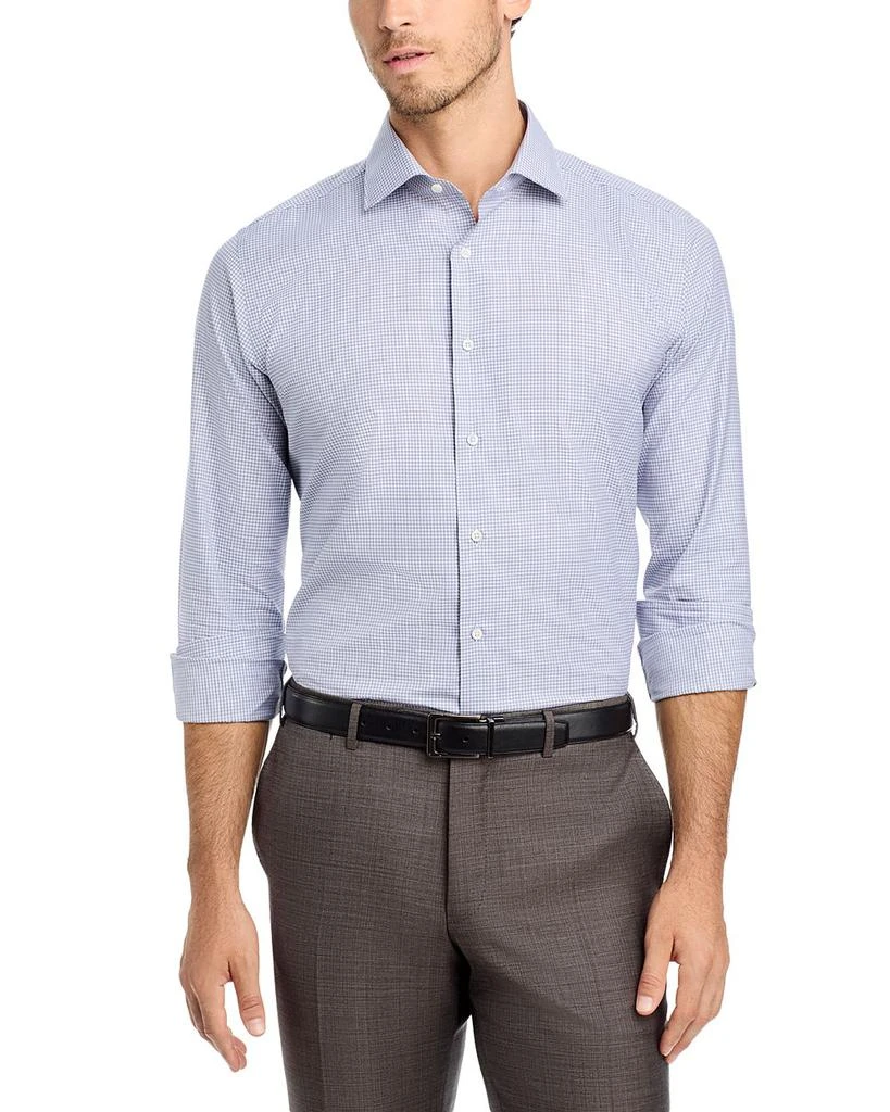 Canali Impeccabile Cotton Micro Check Regular Fit Dress Shirt 1