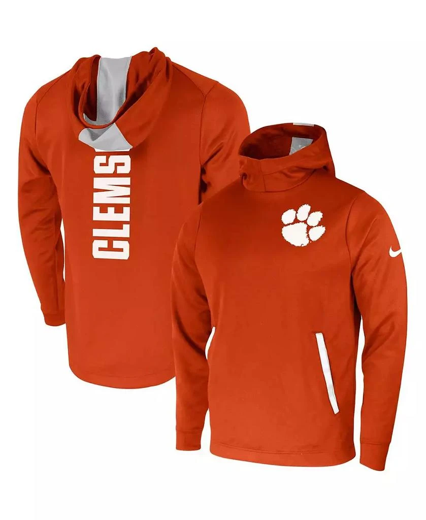 NIKE Men's Orange Clemson Tigers 2-Hit Performance Pullover Hoodie 1