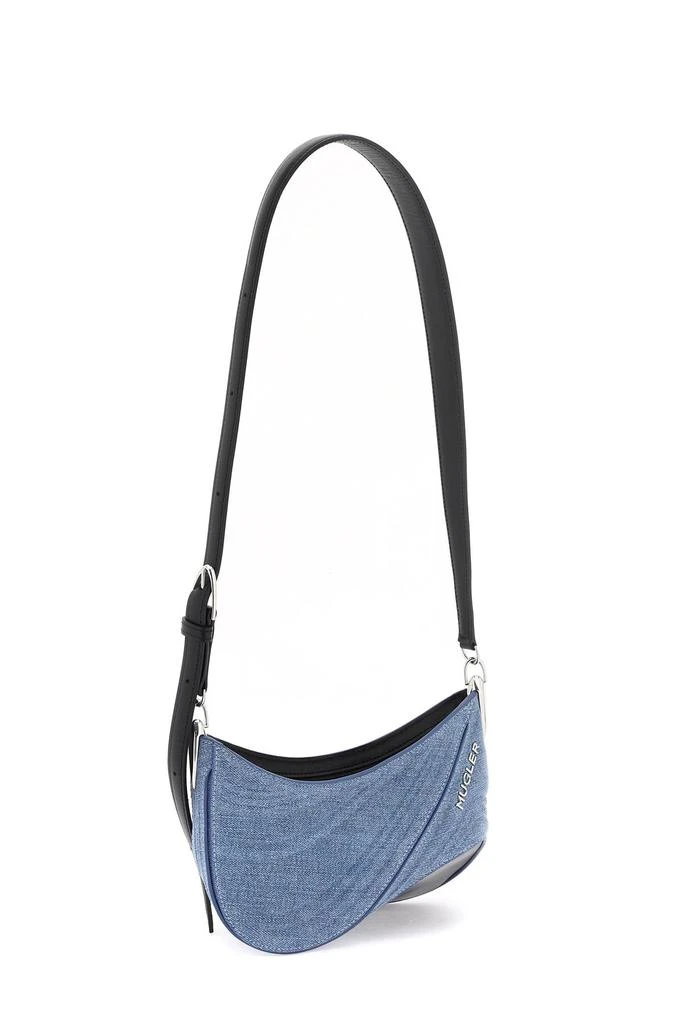 MUGLER small denim spiral curve 01 shoulder bag 3