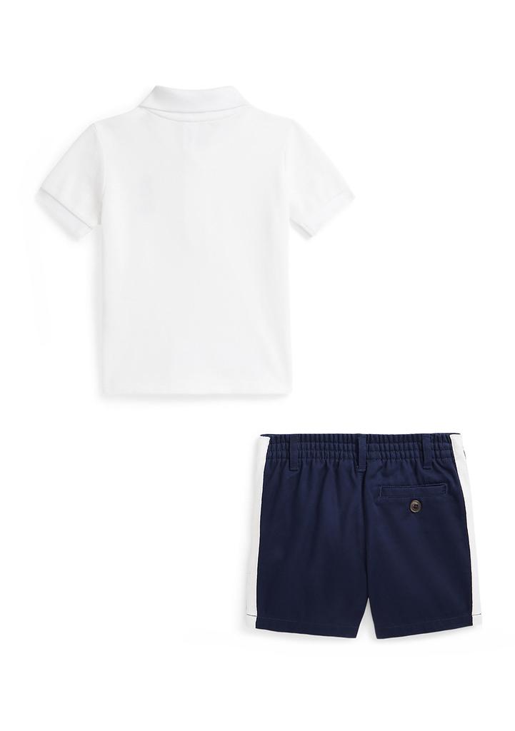 Ralph Lauren Baby Boys Bear Cotton Polo Shirt & Chino Short Set