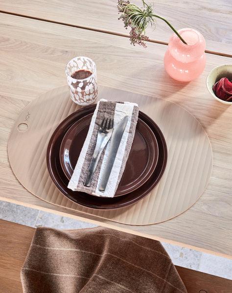 OYOY Living Design Lot De 2 Assiettes Marron En Terre Cuite Ø19xH4cm