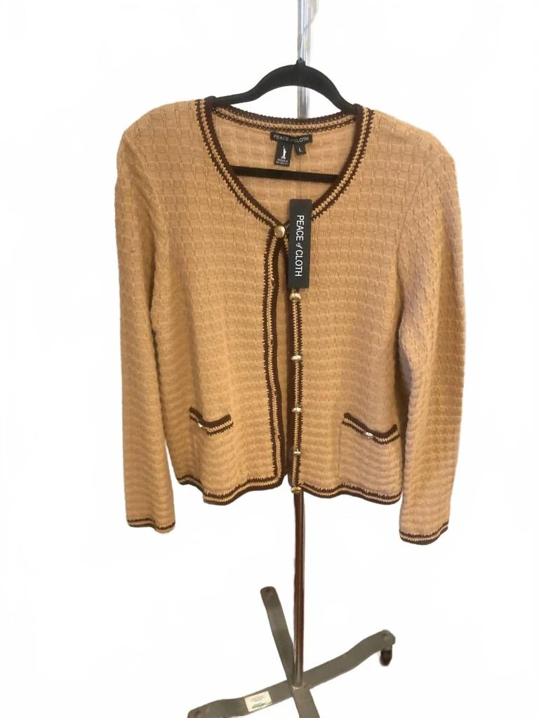 Piece of Cloth Women
s Cotton Cardigan Sweater In Camel