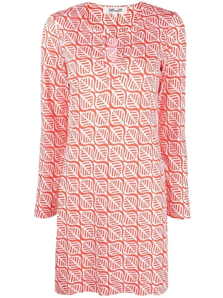 NA Orange short dress with print 1