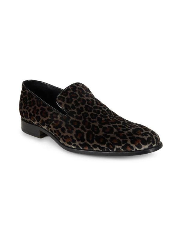 Saks Fifth Avenue Velvet Almond Toe Smoking Slippers 2