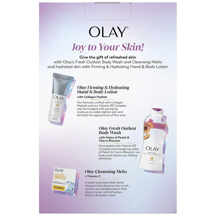Olay Fresh Outlast Body Wash, Hand Lotion and Skin Cleansing Holiday Pack Peach & Cherry Blossom 2