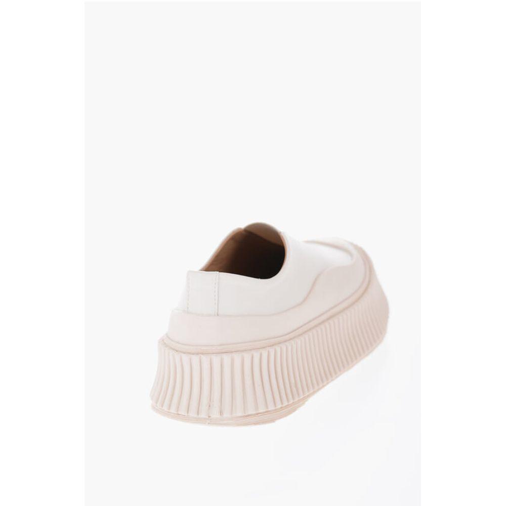 Jil Sander Leather Slip-On Sneakers With Platform Women's Sole