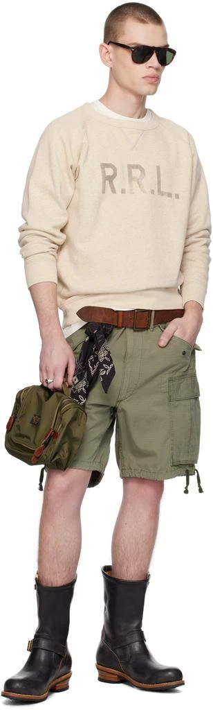 RRL Khaki Cargo Pocket Shorts 4