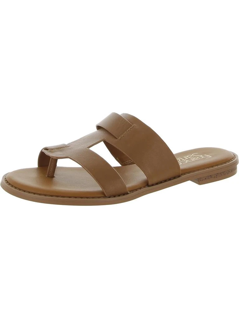 Franco Sarto Gretta Womens Leather Thong Slide Sandals 1