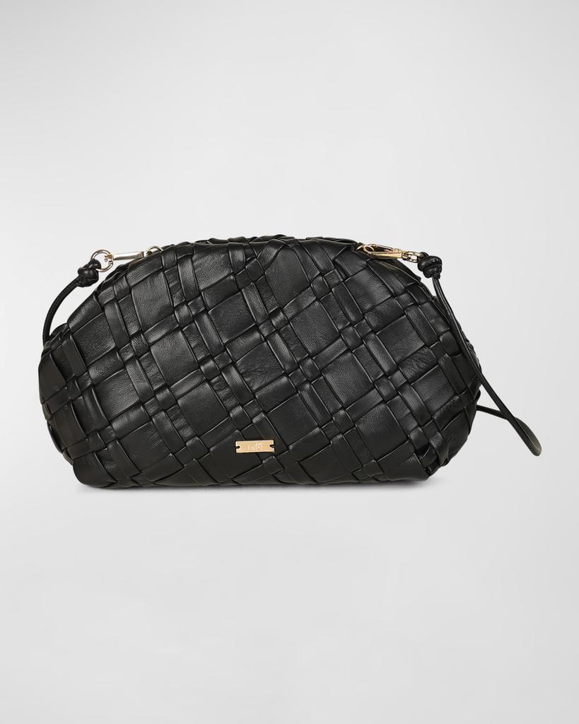 Rafe Aya Frame Woven Leather Clutch Bag