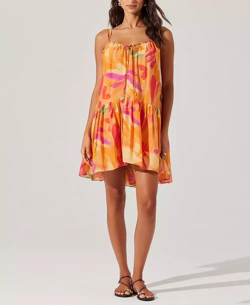 ASTR Women's Keala Tie-Front Swing Dress