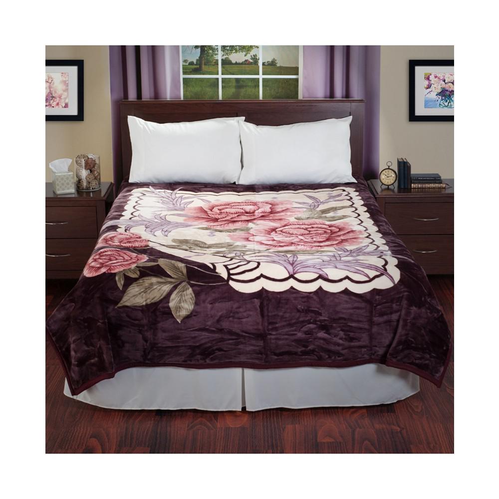 Baldwin Home Rose Heavy Thick Plush Mink Blanket