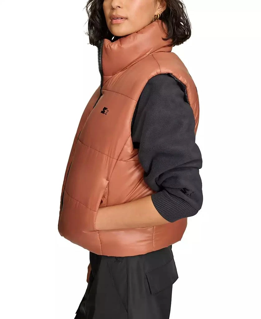 Starter Women's Reversible Zip-Front Puffer Vest 7