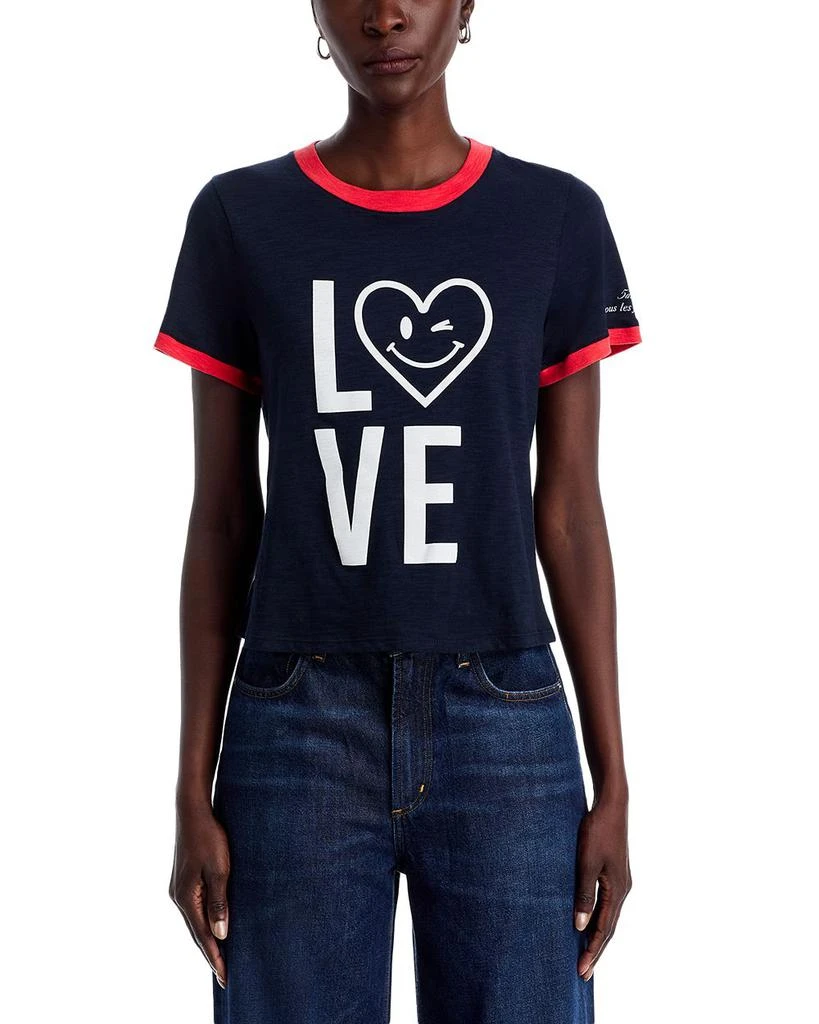 Cinq à Sept Love Heart Smiley Ringer Tee 6