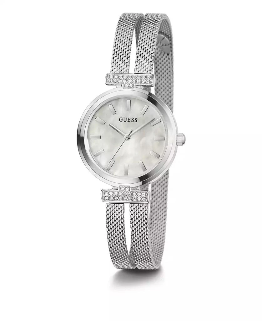 GUESS Women's Analog Silver Tone Stainless Steel and Mesh Watch, 28mm 5