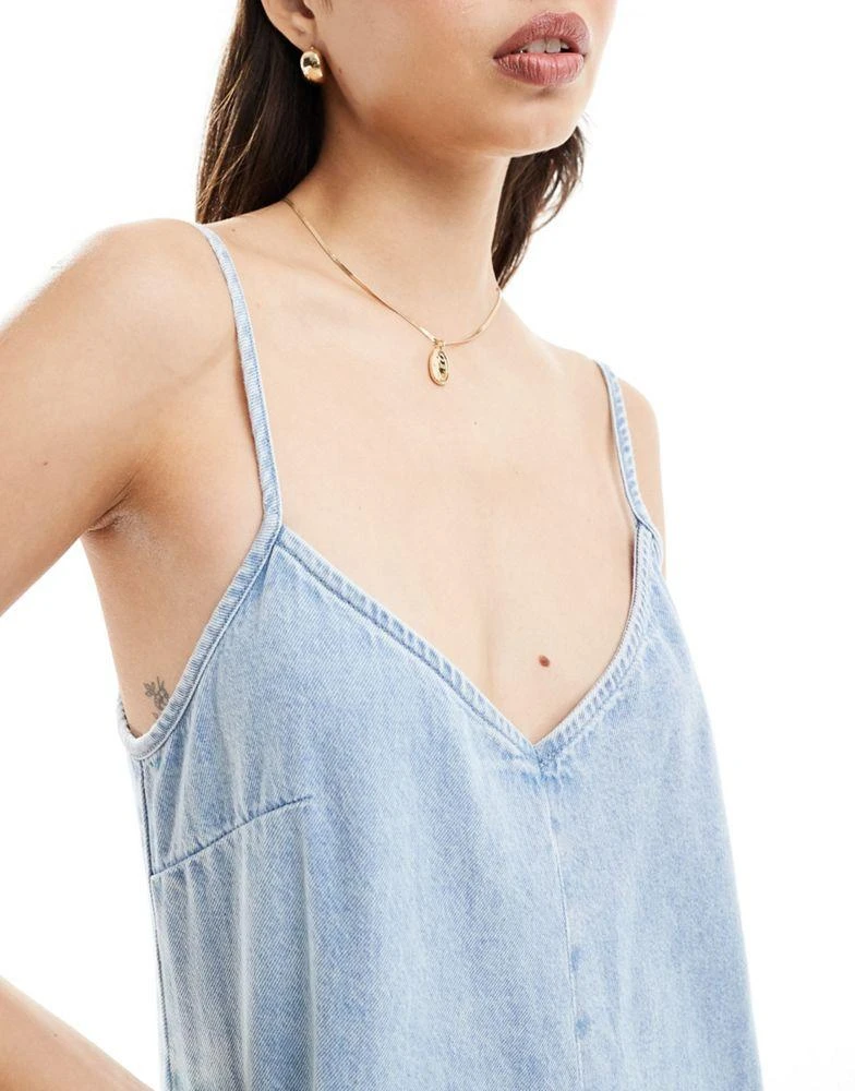 ASOS ASOS DESIGN soft denim jumpsuit in light wash 3