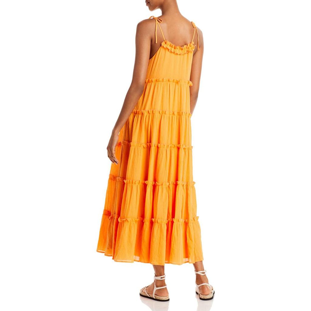 Charlie Holiday Womens Ruffled Long Maxi Dress