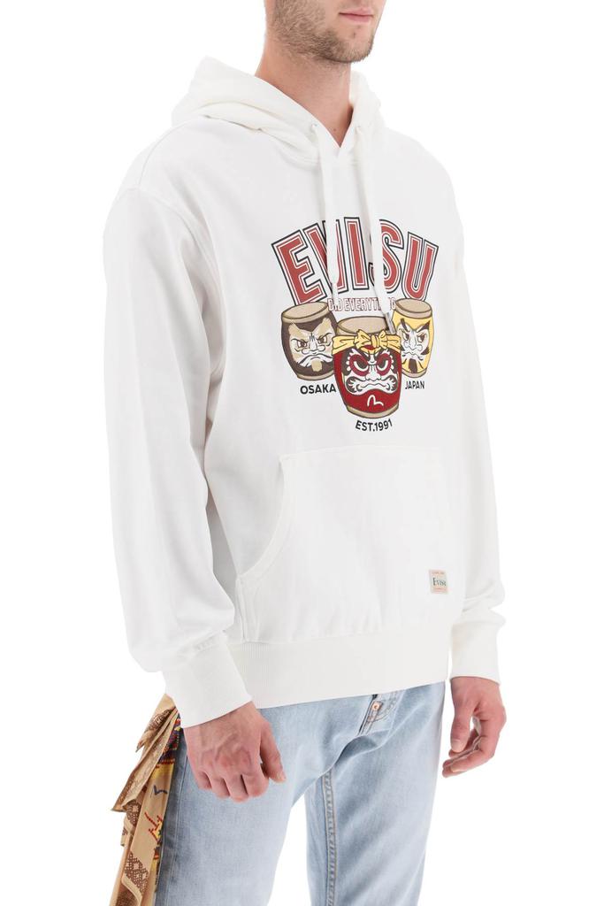 EVISU hoodie with embroidery and print