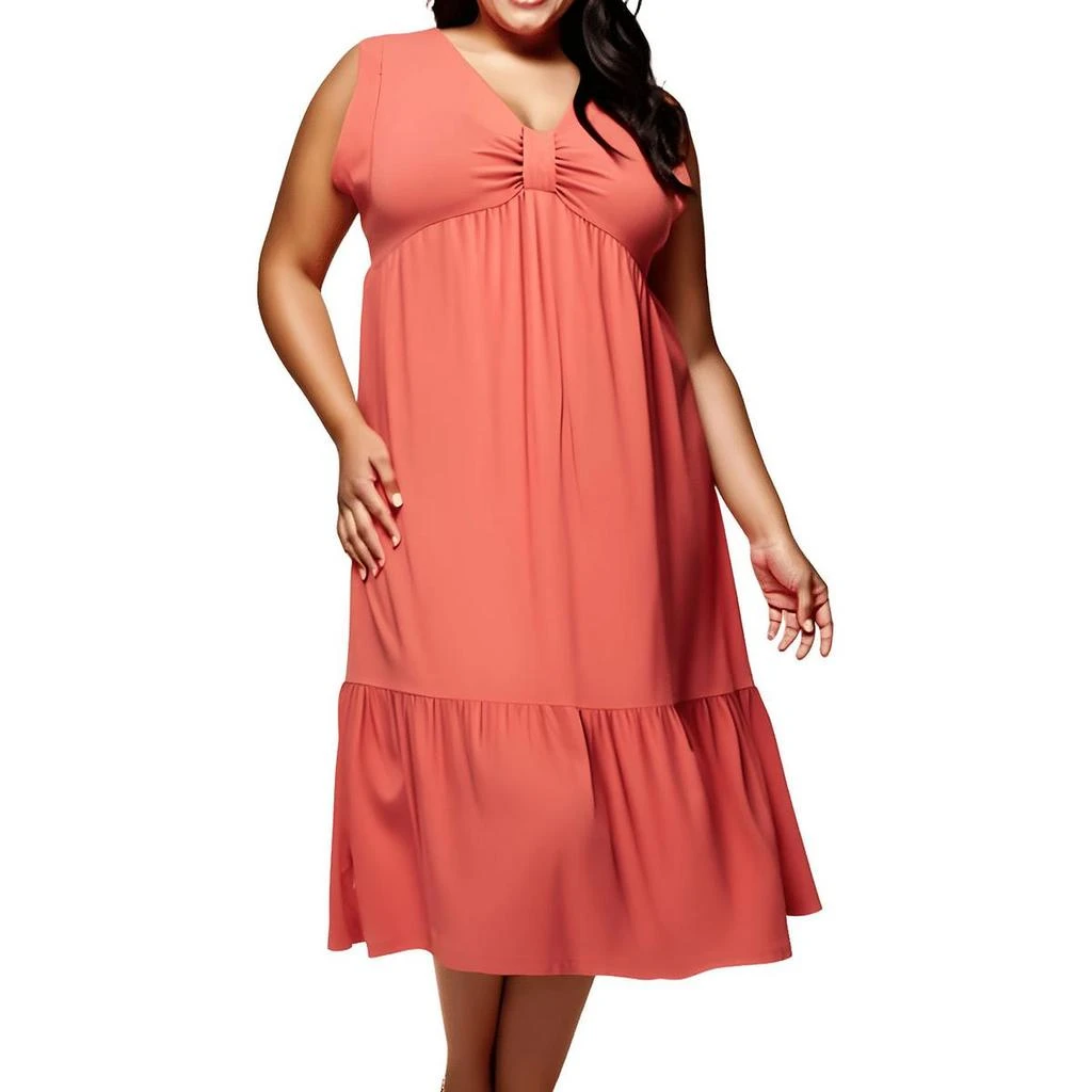 Plus Cas Knit Dress Womens Tiered Knit Midi Dress  On Sale Now with Up to  79% Off | Discover Exclusive Deals & Savings at BeyondStyle  Authentic  Tommy Hilfiger women|clothing|dresses with