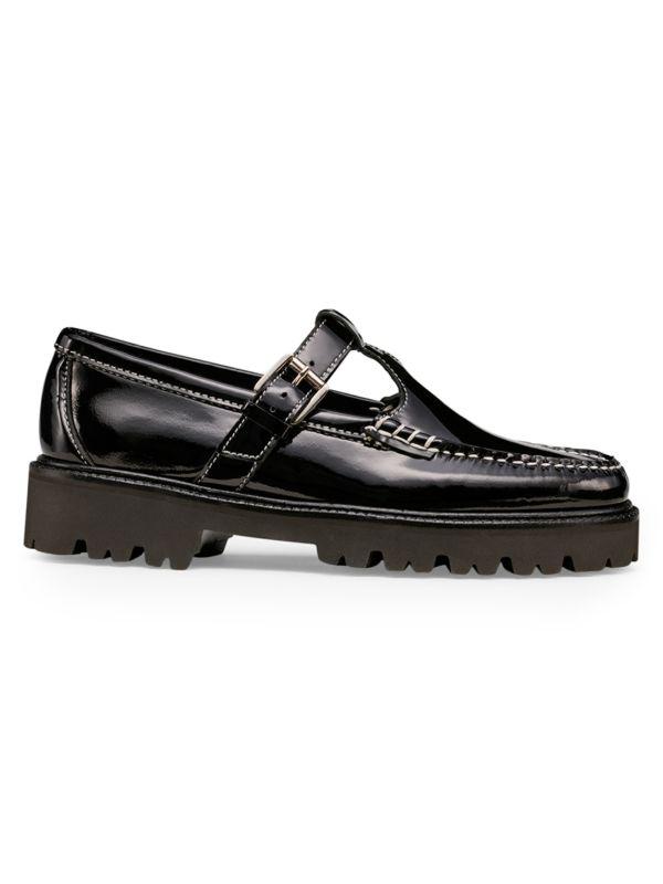 G.H. Bass 35MM Moc Toe Leather Platform Mary Jane