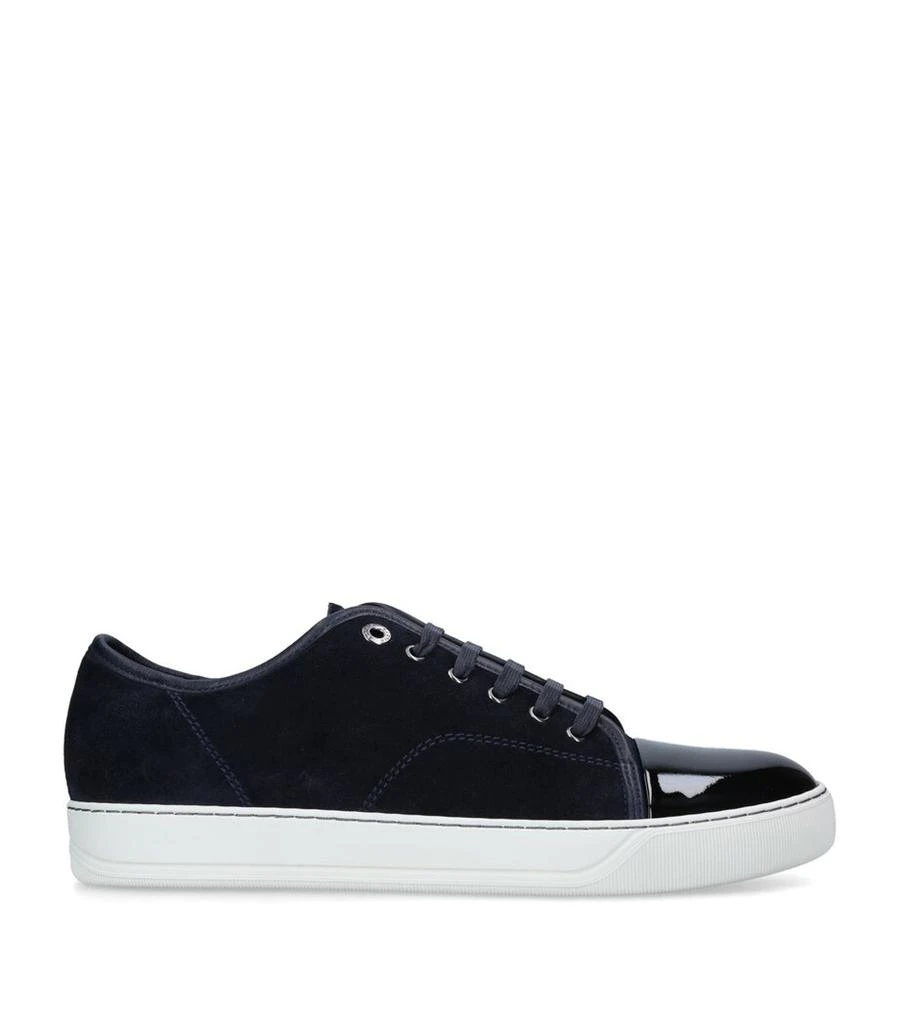 Lanvin Leather Cap-Toe Sneakers 3