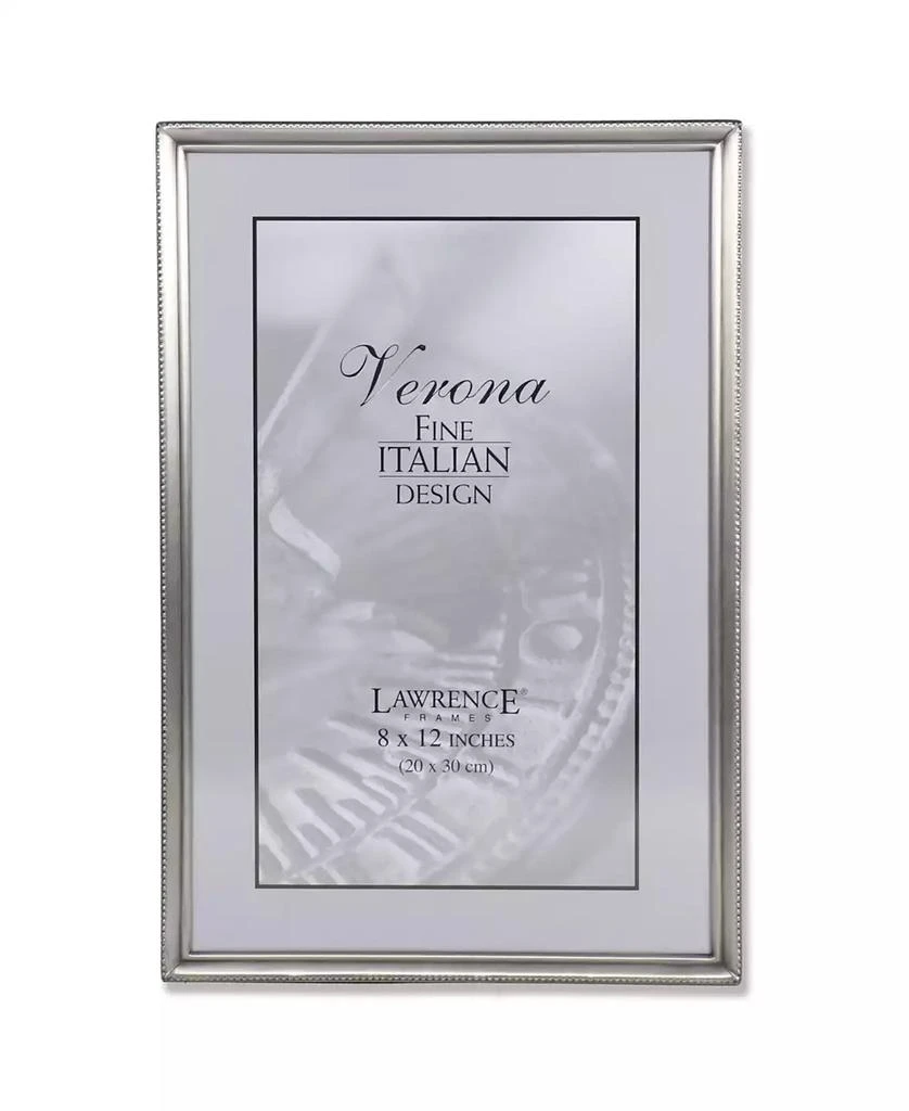 Lawrence Frames Antique Pewter Picture Frame - Bead Border Design - 8" x 12" 1