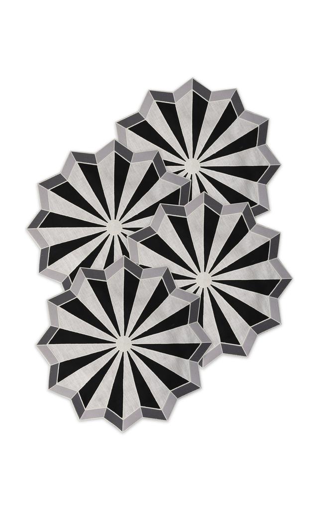 MoDA Moda Domus - Los Encajeros for Moda Domus; Set-of-4 Save Venice Placemats - Black - Moda Operandi