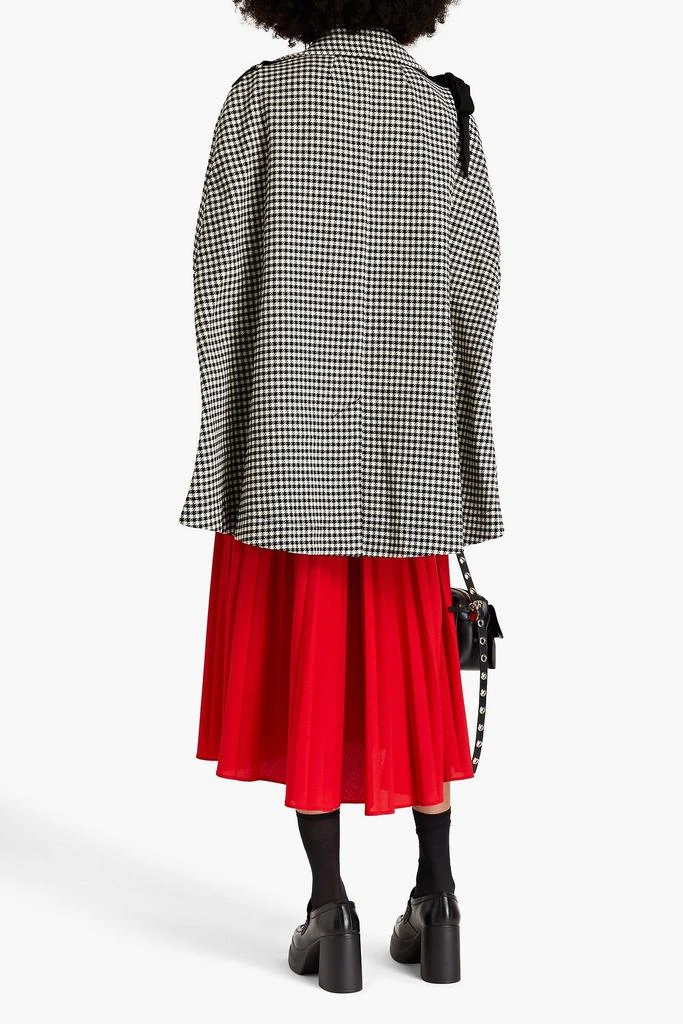 RED Valentino Double-breasted houndstooth tweed cape 3