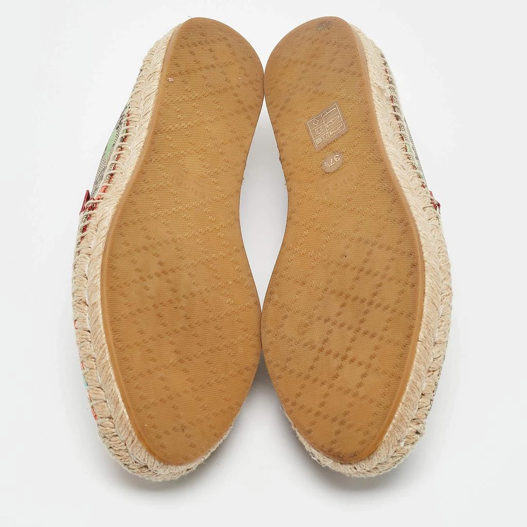 Gucci Gucci Beige/Brown GG Supreme Canvas Tian Print Espadrille Flats Size 37.5 6