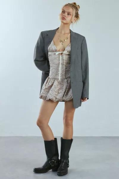 For Love & Lemons For Love & Lemons Flower Satin Mini Dress