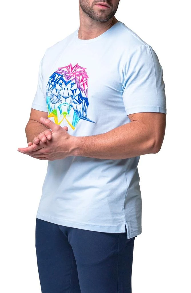 Maceoo Lion Face Embroidered T-Shirt 6