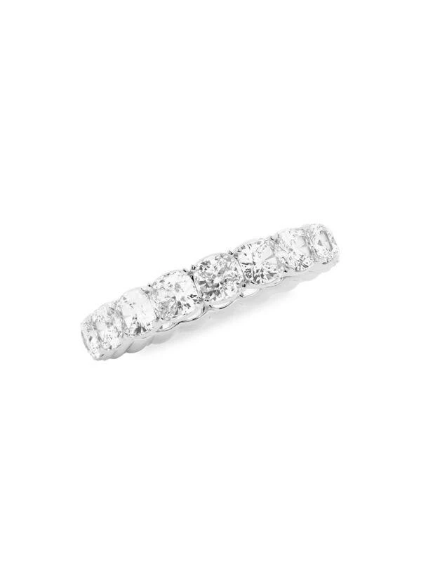 Saks Fifth Avenue Build Your Own Collection Platinum 
Lab Grown Cushion Cut Diamond Eternity Band 2