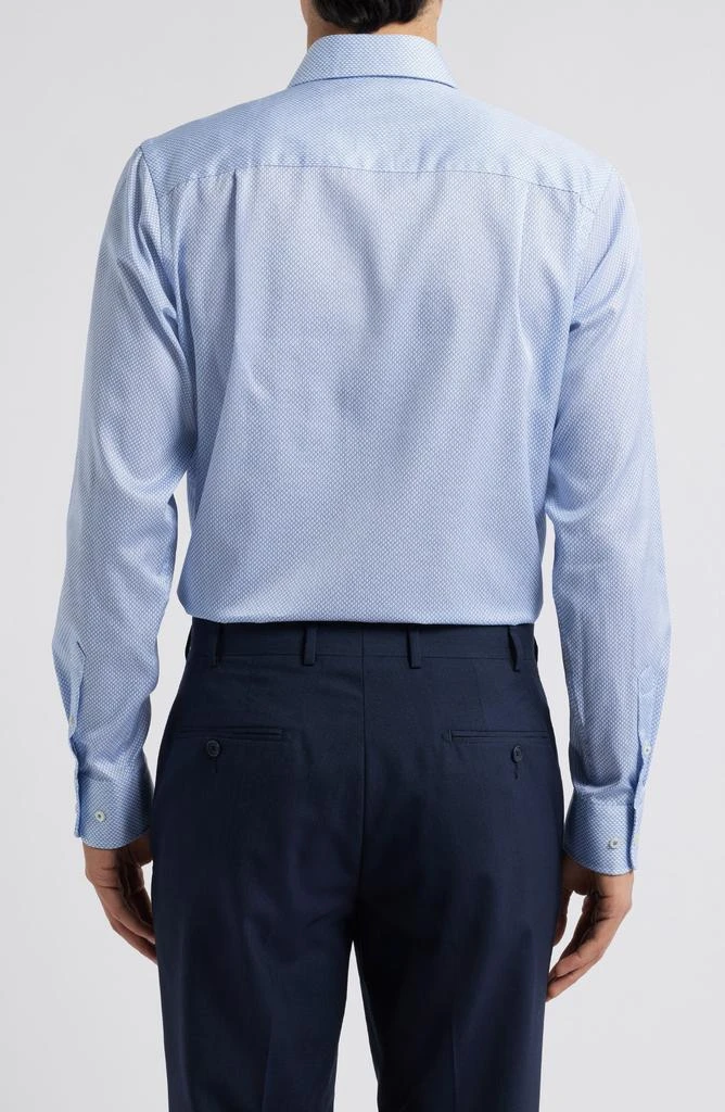 David Donahue Trim Fit Micro Print Dress Shirt 3