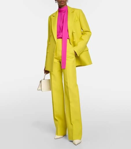 Valentino Crêpe Couture high-rise straight pants 2