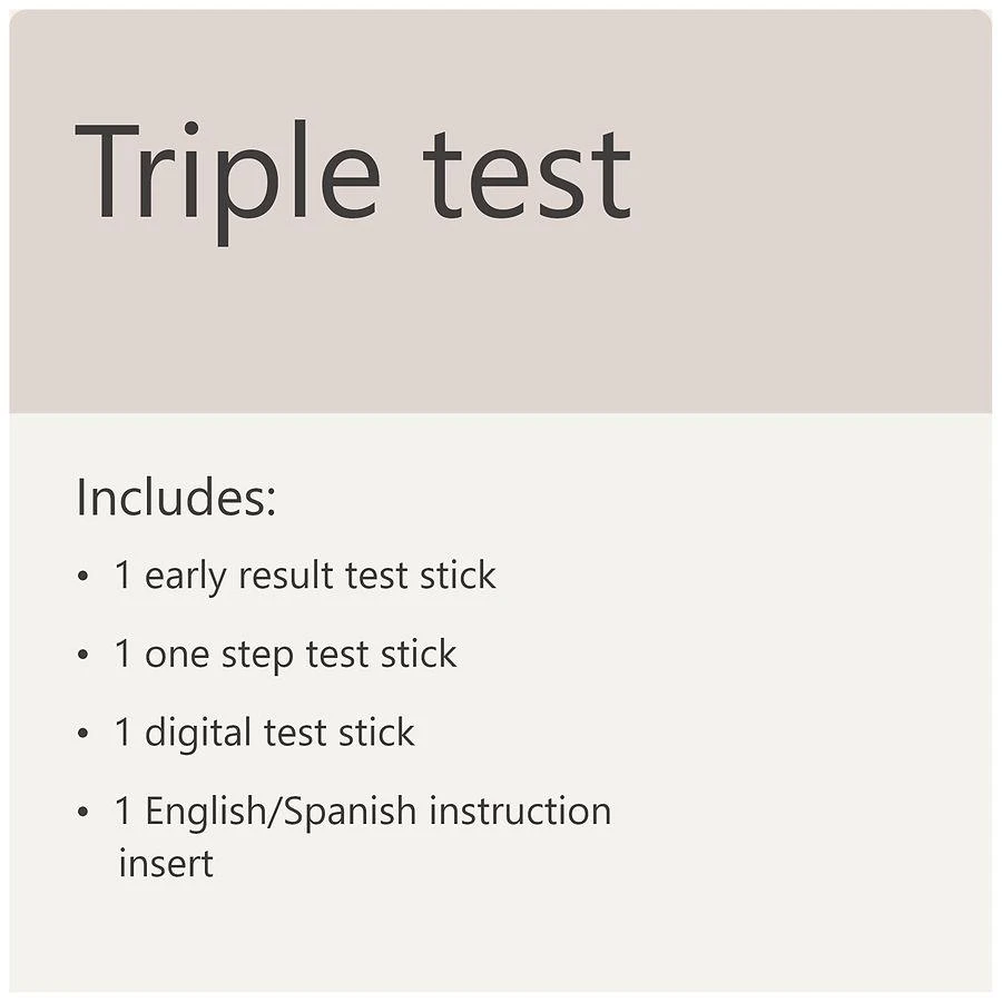 Walgreens Triple Test Pregnancy Test Kit 6