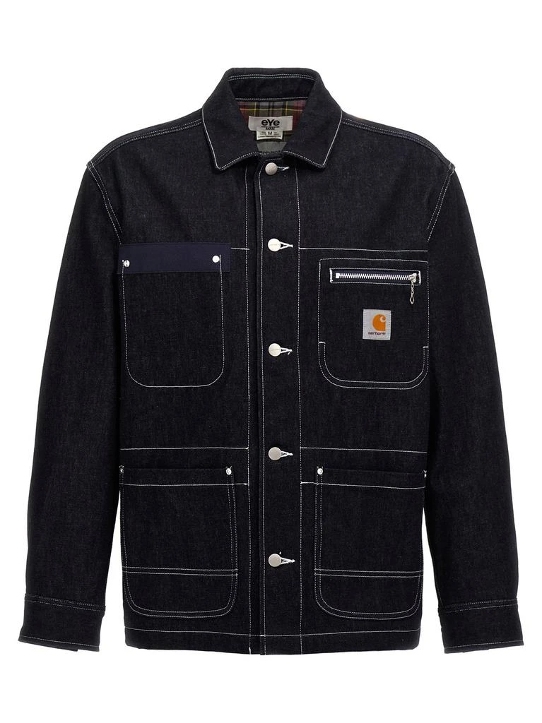 Junya Watanabe MAN Junya Watanabe MAN X Carhartt Logo-Patch Buttoned Coat 1