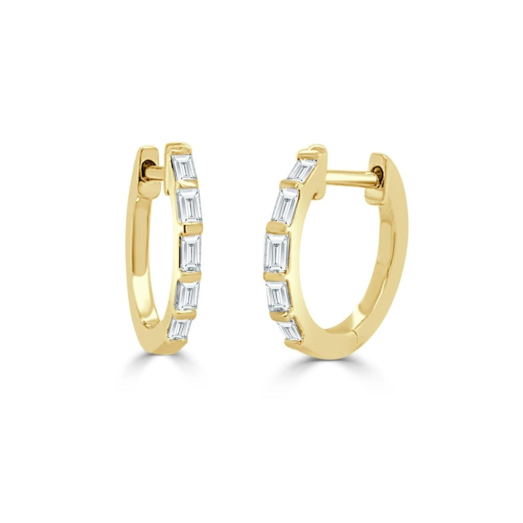 Sabrina Designs 14k Gold & Baguette Diamond Huggie Earrings 1