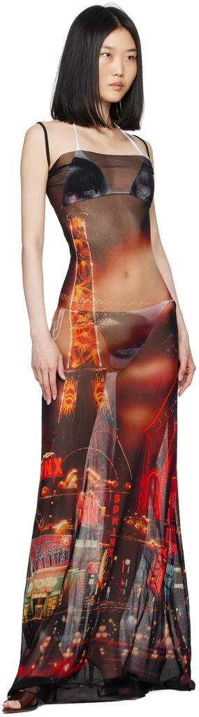 Jean Paul Gaultier Red 'The Cowl Neck Pigalle' Maxi Dress 4