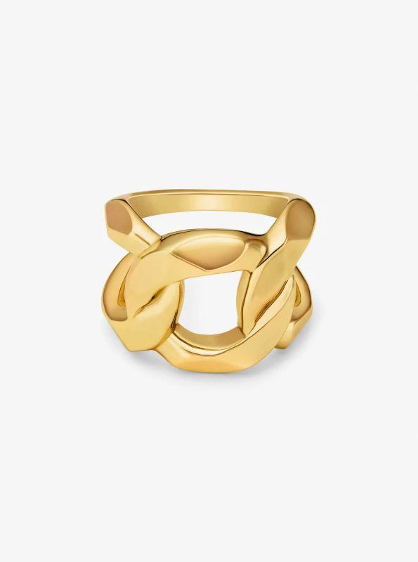 Michael Kors Precious Metal-Plated Brass Curb-Link Ring 2