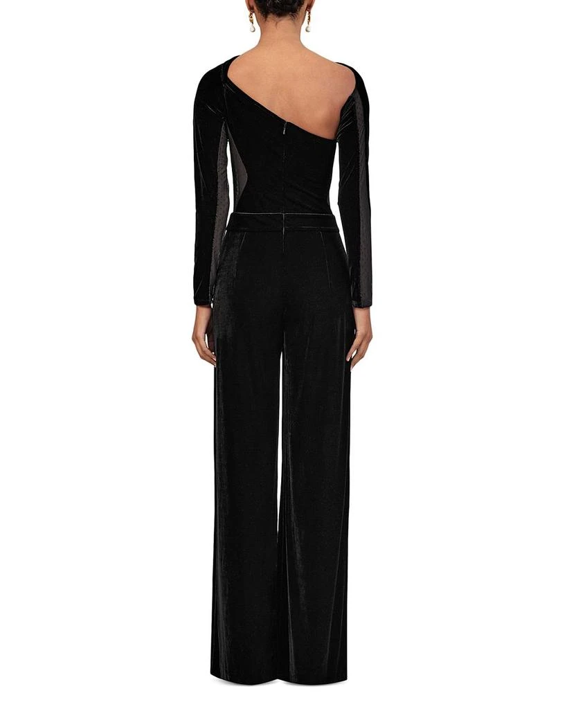 REISS Karoli Long Sleeved Velvet Jumpsuit 3