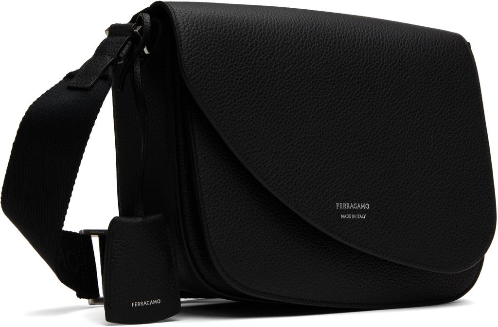 Salvatore Ferragamo Black Fiamma Crossbody Bag