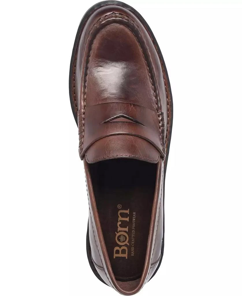 Born Men's Langley Leather Slip On Penny Loafers 4