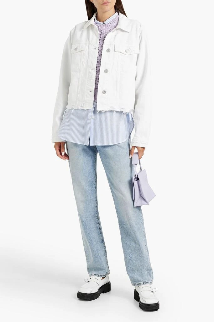 FRAME Distressed denim jacket 2