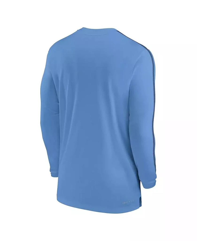 Jordan Men's North Carolina Tar Heels 2024 Sideline Coach UV Performance Long Sleeve T-Shirt 3