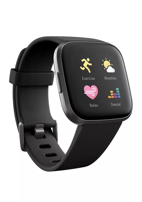 Fitbit Versa 2 Black Elastomer Strap Touchscreen Smartwatch