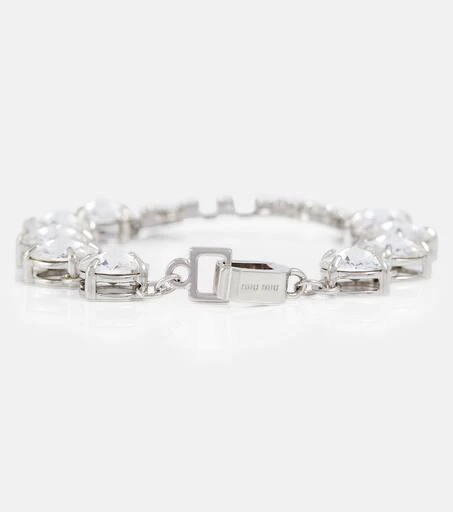 Miu Miu Logo crystal-embellished bracelet 2