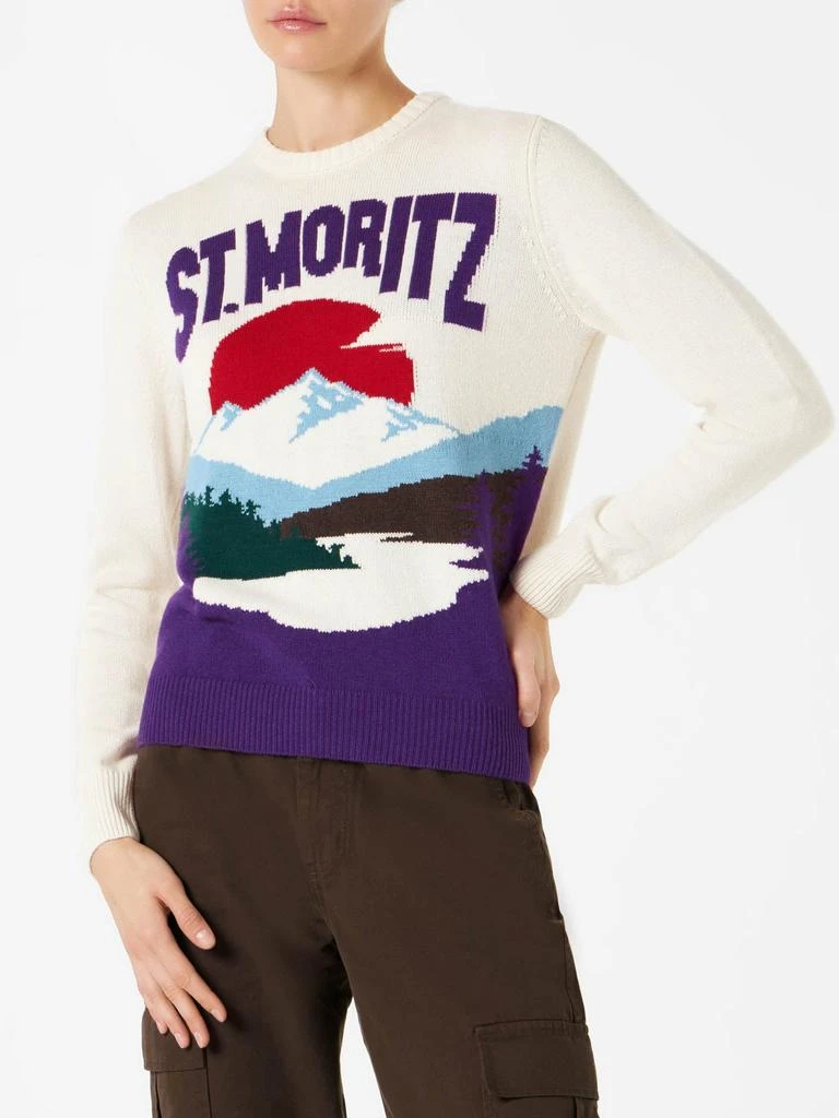 Mc2 Saint Barth Woman Crewneck Sweater With St.moritz 1